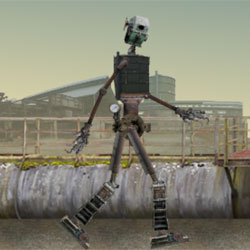 html5 Beispiel Bones Walking Robot